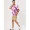 Lars Amadeus Men's Summer Tie-Dye Design Tee Short Sleeves Hip Hop Printed T-Shirt - 4 of 4