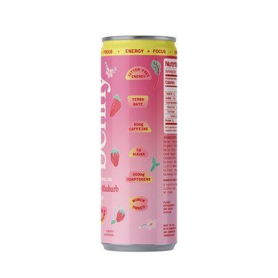 Benny Strawberry Rhubarb Lightly Sparkling Energy Drink - 12 fl oz Can