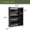Shoe Cabinet, MDF Wood Shoe Storage with 3 Flip-Top Drawers & Open Shelves - Freestanding Hidden Shoe Rack - 2 of 2