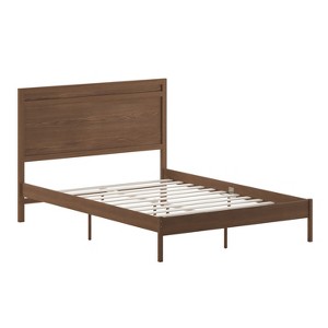 Emma and Oliver Classic Wooden Platform Bed with Headboard - 1 of 4