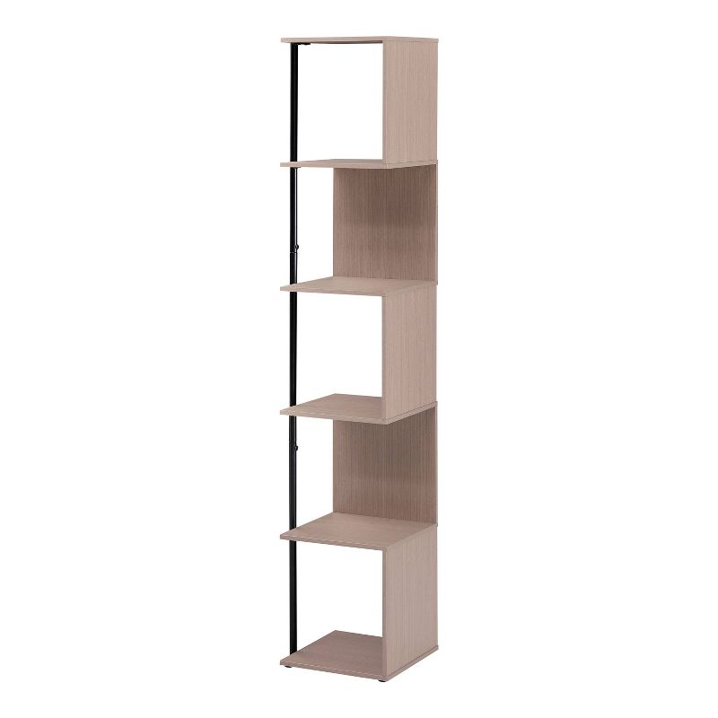 miBasics 62&#34; Bloomhaven Modern 6 Shelf Corner Bookcase Blush Pink, 6 of 11