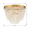 Crystorama Lighting Fiona 3 - Light Flush Mount in  Antique Gold - 4 of 4