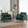 Karl Home Modern Corduroy Barrel Accent Chair For Living Room Bedroom - 2 of 4