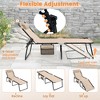 Tangkula Patio Folding Chaise Lounge Portable Lay Flat Reclining Chair w/ 4-Level Backrest Side Pocket - 4 of 4