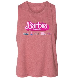 Women's - Barbie - Barbie Transportaion Vehicles Graphic Racerback Tank - 1 of 3