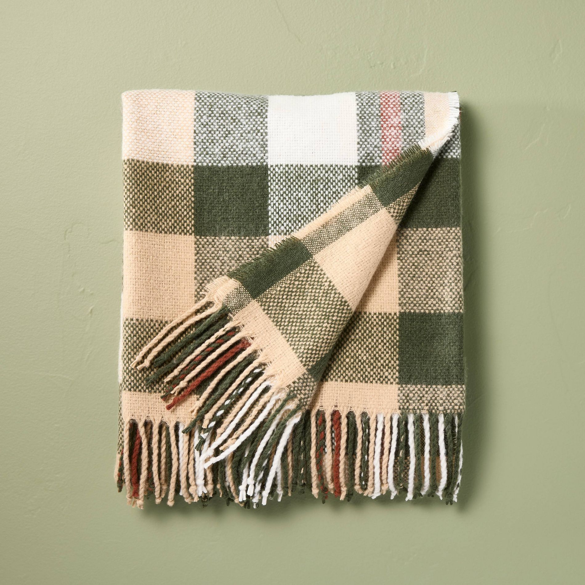 Throw Blanket Signature Green/Brown Plaid - Hearth & Hand™ with Magnolia