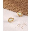 Molenia Evil Eye Opal Stud Earrings for Women: 18K Gold 925 Sterling Silver Celestial Sun Star Earrings Dainty Jewelry - 3 of 4