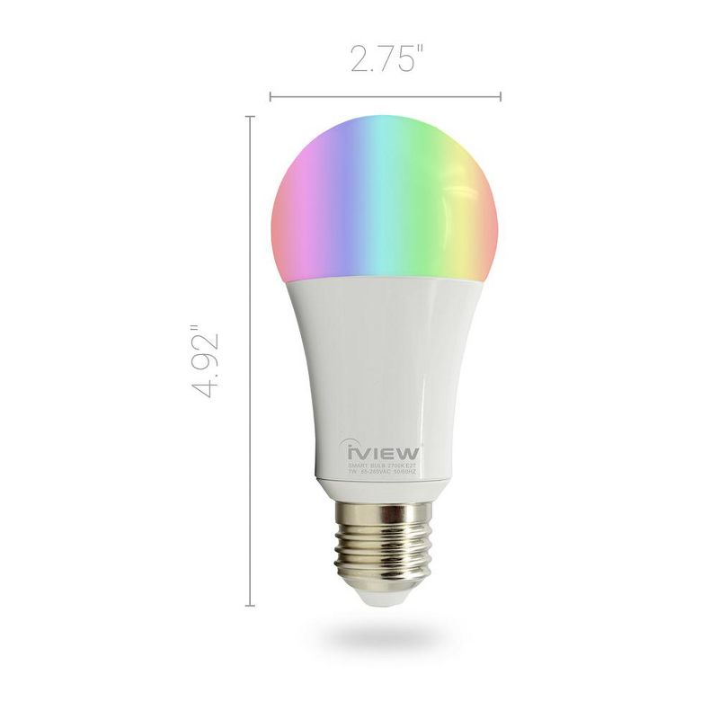 iView ISB600 Smart Bulb - E27/E26 Smart Multi-Color LED WiFi Light Bulb, 3 of 4