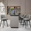 Swivel Bar Stools Set of 2, 30" Height Upholstered Barstools Comfortable Seat, Counter Height Bar Stools with Back for Kitchen, Home Bar, Dining Room - 4 of 4