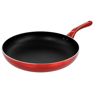 Better Chef Silver Metallic Non Stick Gourmet Fry Pan in Red