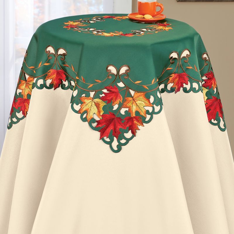 Collections Etc Lovely Embroidered Maple Leaf Table Linens, 2 of 4