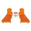 WestinTrends Dylan 3 Piece Adirondack Poly Reclining Chaise Lounge - 4 of 4