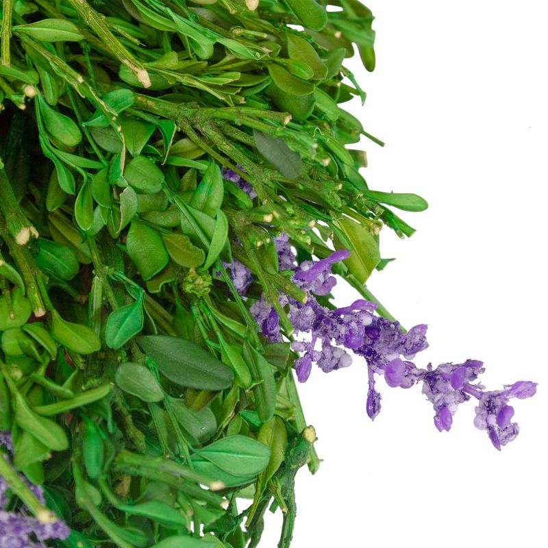 Northlight Purple Lavender and Green Foliage Artificial Spring Wreath, 11-Inch, 4 of 5
