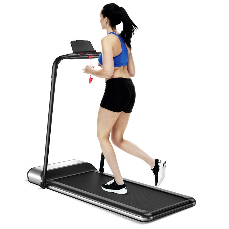 Costway Installation-Free Ultra-Thin Folding Treadmill Exercise Fitness Machine w/5-Layer, 1 of 11