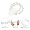 Unique Bargains Pearl Elastic DIY Wedding Bracelets White - 3 of 4