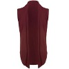 Lars Amadeus Men's Casual Open Front Sleeveless Irregular Hem Cardigan Vest - 2 of 4