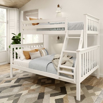 Plank+beam Bunk Bed Twin Over Full, Classic Adults Bunk Beds Solid Wood ...