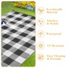 Outdoor Rug Large Waterproof UV Resistant Plastic Straw Reversible Rug, Modern Checkered Rugs Camping Carpet for RV Beach Backyard - 3 of 4