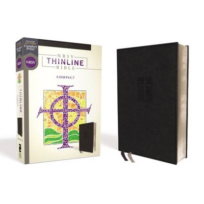 Nrsv, Thinline Bible, Compact, Leathersoft, Black, Comfort Print - by  Zondervan (Leather Bound)