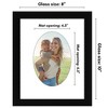 Americanflat 8" x 10" Picture Frame with Mat - Arch, Oval & Wavy Designs - Stylish Decor for Living Rooms, Dorms, Offices & More - 2 of 4