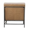 HomeRoots 31" Cream And Black Genuine Leather Tufted Slipper Chair - 4 of 4