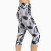 Calypsa Women's Plus Size High Waisted Chlorine Resistant Capri Swim Leggings - 3 of 4