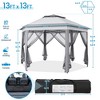 Yaheetech 13×13 FT Hexagonal Pop-Up Canopy with Mesh Netting for Patio, Backyard Garden - 3 of 4