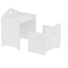 Yinvani White Table and Chair Set with 3 Heights Adjustable - 2 of 4