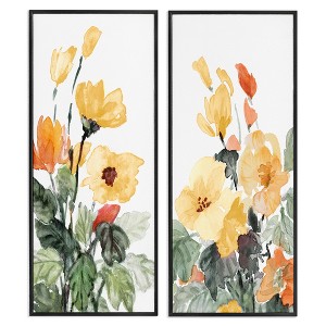 Stupell Industries Yellow Spring Flowers, 10" x 24" - 1 of 4