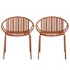 PAGED Set of 2 Patio Dining Chairs,Modern Outdoor Dining Chairs with Breathable Design,25.5 inch Patio Armchair Suitable for Patio,Garden - 4 of 4