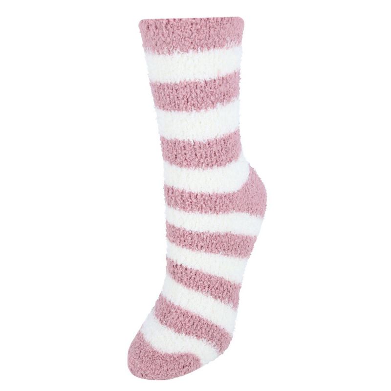 CTM Women's Fuzzy and Cozy Pattern Socks (Pack of 3), 2 of 5