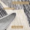 Acekool 4x6 Machine Washable Area Rug, Modern Geometric, Non-Slip, Low Pile, Stain-Resistant Accent Carpet for Living Room, Bedroom, Grey Green - 4 of 4