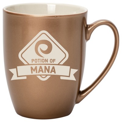 100 North Magic Potion 10 Ounce Bronze Metallic Finish, Comfortably Fits Your Hands, New Bone China Coffee Tea Cup Mug, Potion Of Mana