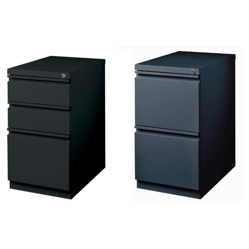 2 Piece Value Pack 3 Drawer Black And 2 Drawer Charcoal Filing