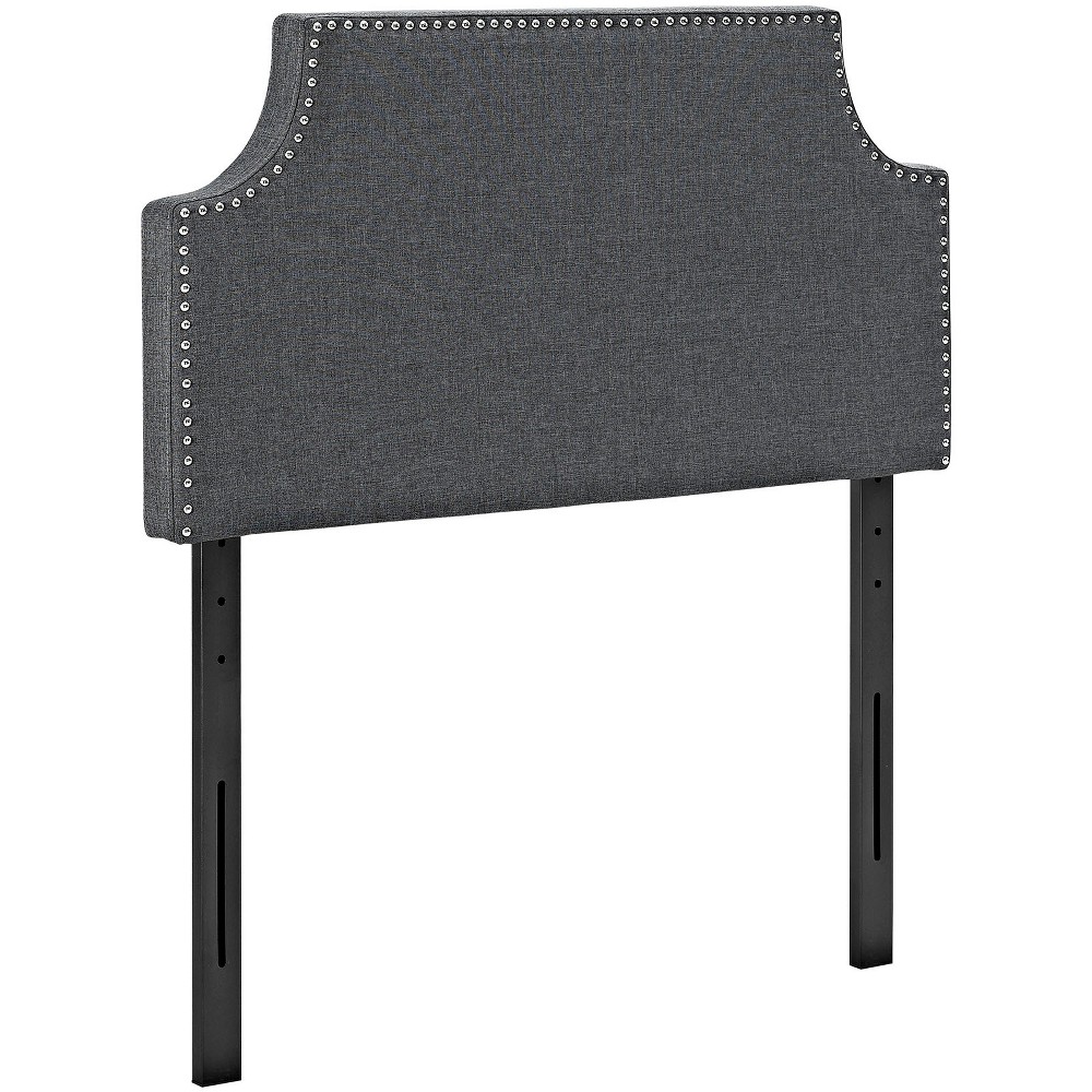 Photos - Bed Frame Modway Twin Laura Upholstered Fabric Headboard Gray  