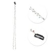Unique Bargains Women's Heart Rhinestone Braided Hair Chain Silver Tone 1 Pc - 3 of 4