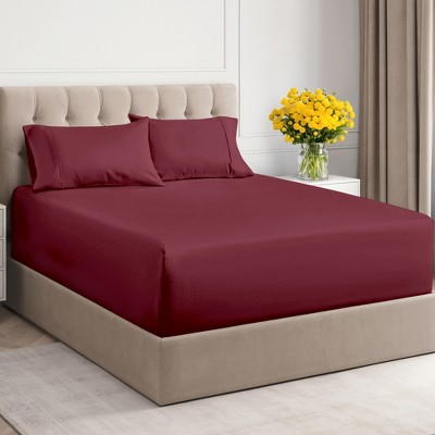 100% Cotton 400 TC 4 Piece Sheet Set - Extra Deep Pocket for 18"-24" Mattresses - CGK Linens