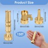 Syemin Landscape Equipment Parts and Accessories, Heavy-Duty Adjustable Twist Hose Nozzle, Versatile, Easy to Use, Gold, 1.18"*1.18"*4.06" - 3 of 4