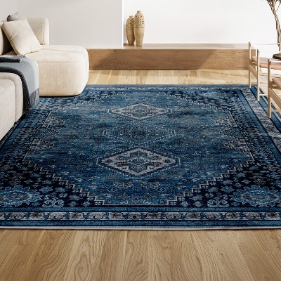 Dalyan Geometric Medallions Washable Area Rug - JONATHAN Y
