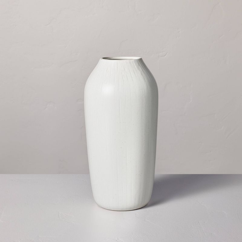 Textured Ceramic Bouquet Vase Cream - Hearth & Hand™ with Magnolia, 1 of 6