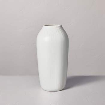 Textured Ceramic Bouquet Vase Cream - Hearth & Hand™ with Magnolia
