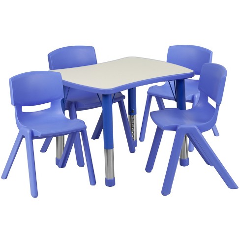 Emma And Oliver Kids Blue Folding Table Daycare Classroom : Target