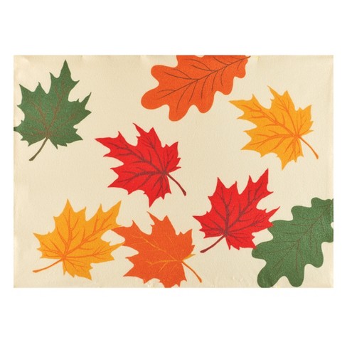 Collections Etc Cascading Autumn Leaves Fleece Pillow Sham Set 26