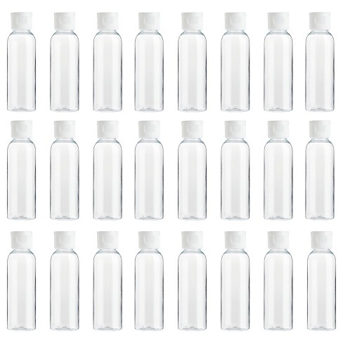 Plastic Empty Bottles - 24-Pack Travel Containers with Flip Cap