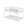 Whisen Twin over Twin Wood Floor Bunk Bed with Full Length Guardrail and Ladder - 4 of 4