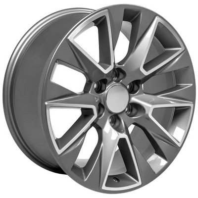 OE Wheels LLC CV26-20090-6550-28MS Silver Machined Wheel Painted (20 x 9. inches /6 x 139 mm, 28 mm Offset)
