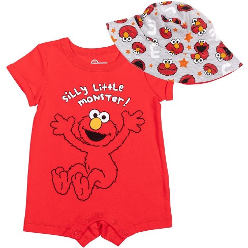 Sesame Street Elmo Red Hat and Mittens Cold Weather Set Toddler Kids Age 2-4 