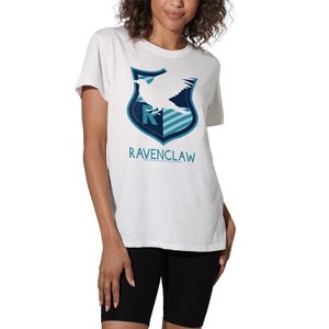 Harry Potter Ravenclaw Silhouette Crest Women's Loose T-Shirt - 1 of 4