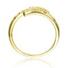 Guili Gold-Plated Clear CZ Bypass Ring, a luminous and sophisticated piece with graceful appeal. Available in Sizes 6, 7, and 8. - 2 of 3
