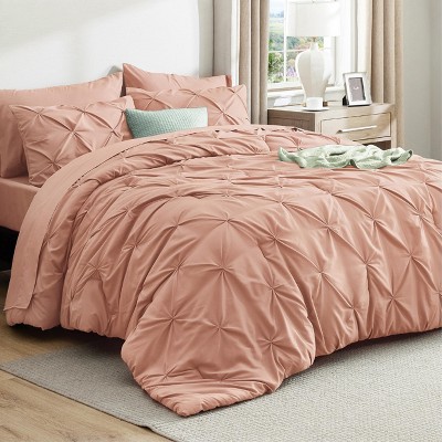 Bedsure Comforter Set – Solid Diamond Pintuck Design Bedding, Elegant and Soft Bed in a Bag for All Seasons